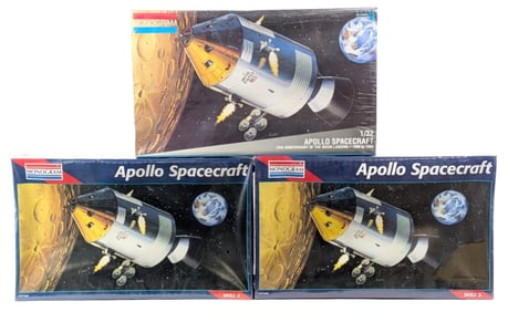 (3) 1/32 Scale Monogram Apollo Spacecraft Model Kit - Sealed