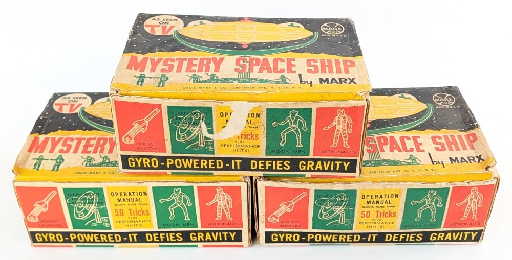 (3) Vintage Marx Mystery Space Ship Sets w/ Boxes (1 of 15)