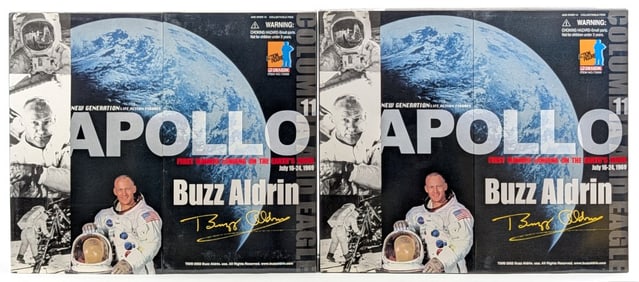 (2) 1/6 Scale Dragon Models NASA APOLLO 11 Buzz Aldrin Astronaut Action Figure - NIB