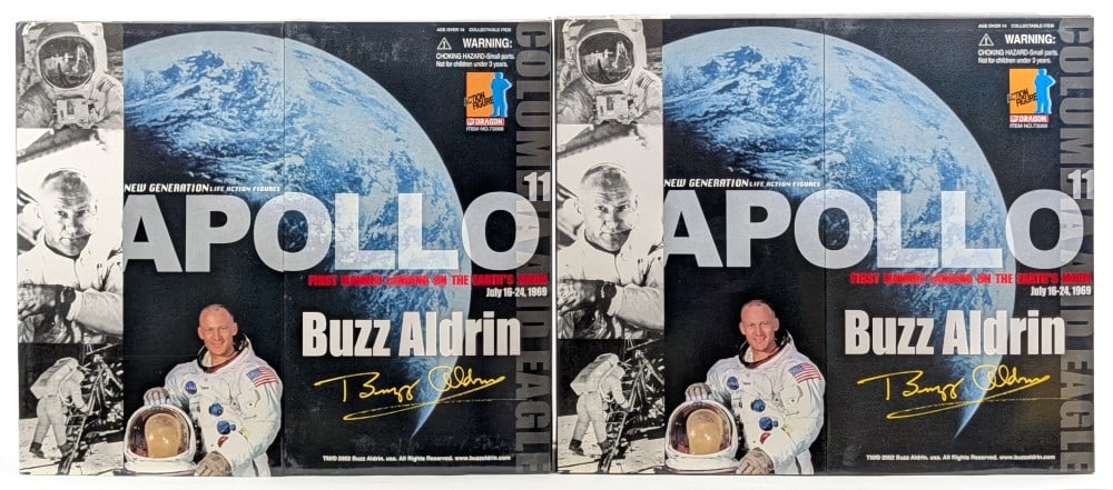(2) 1/6 Scale Dragon Models NASA APOLLO 11 Buzz Aldrin Astronaut Action Figure - NIB (1 of 15)