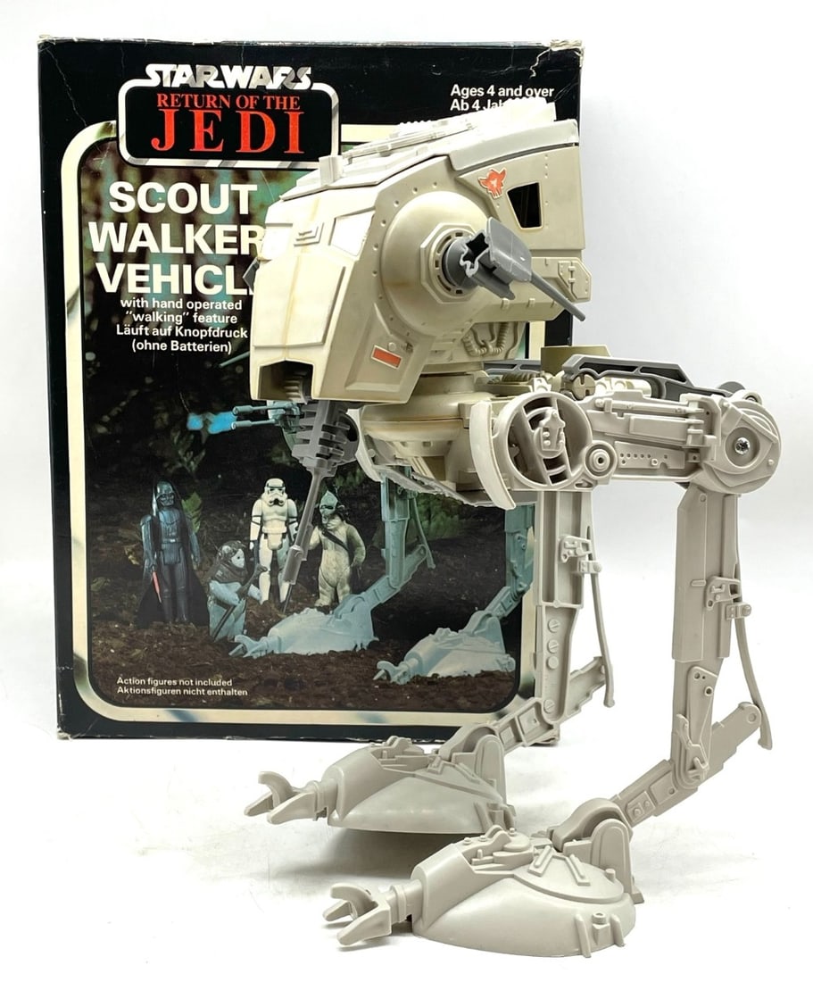 1983 Palitoy Star Wars Scout Walker Vehicle: 1983 Palitoy Star Wars Scout Walker Vehicle. Vehicle is in overall good condition and Box is in overall good condition.
