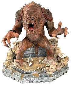 Star Wars 3-D Printed Hand Painted Rancor Statue.