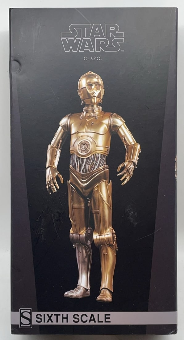 Disney Star Wars Sideshow C-3PO Figure: Disney Star Wars Sideshow C-3PO Figure. Sideshow Figure Sixth Scale Figure. Box and Figure are in overall good condition. Box is not Sealed but figure is new.