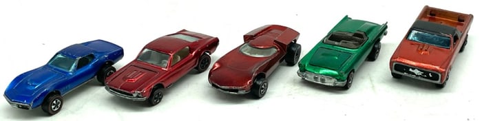 (5) Vintage Redline Hot Wheels