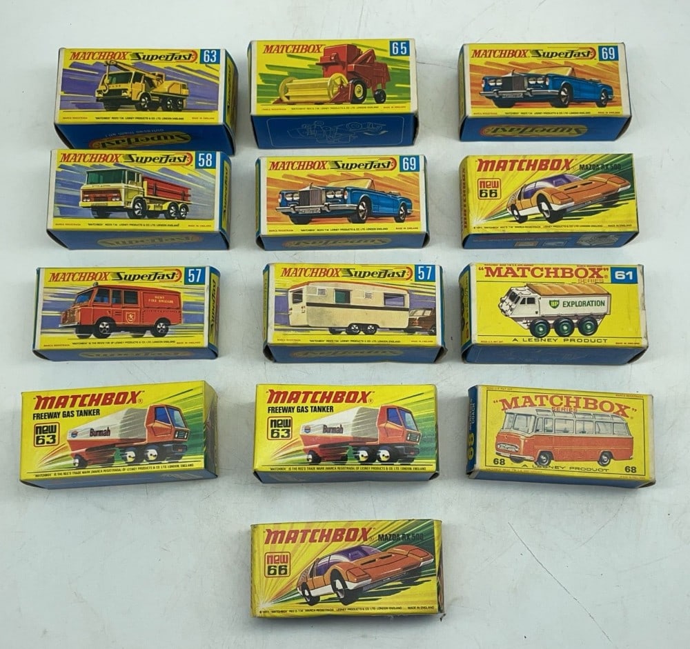 13 Vintage Matchbox and Matchbox Superfast Empty Boxes (1 of 8)