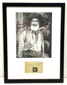 Gabby Hayes Signed Index Card with Photo