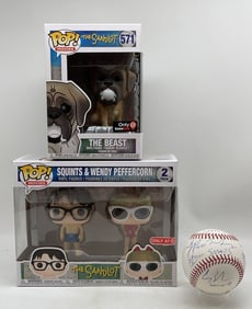The Sandlot Signed Baseball and Funko Pops