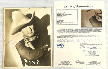 Tim McCoy Signed Sepia Photograph