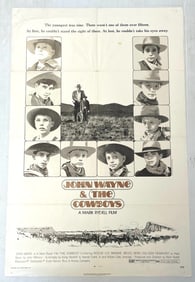 1974 John Wayne and The Cowboys Movie Poster