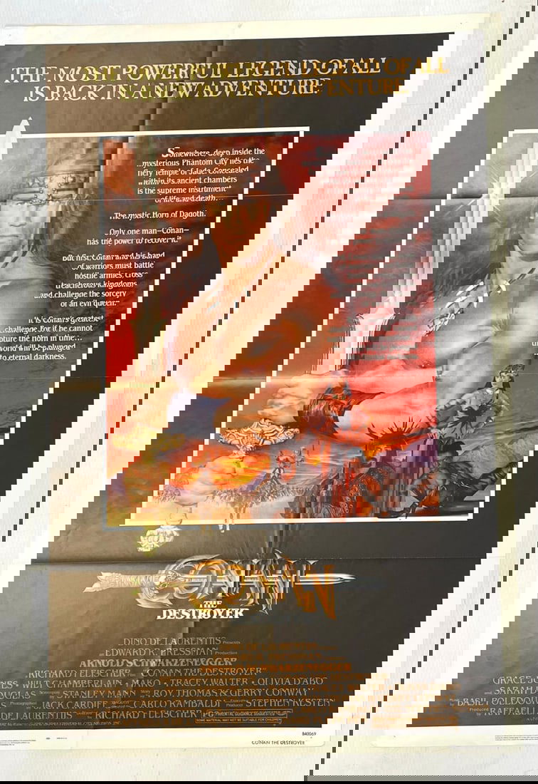 1984 Conan The Destroyer Movie Poster (1 of 7)