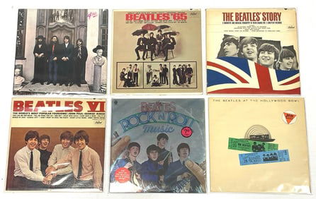 (6) Beatles Vinyl LP Records