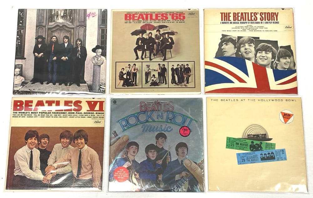 (6) Beatles Vinyl LP Records (1 of 20)