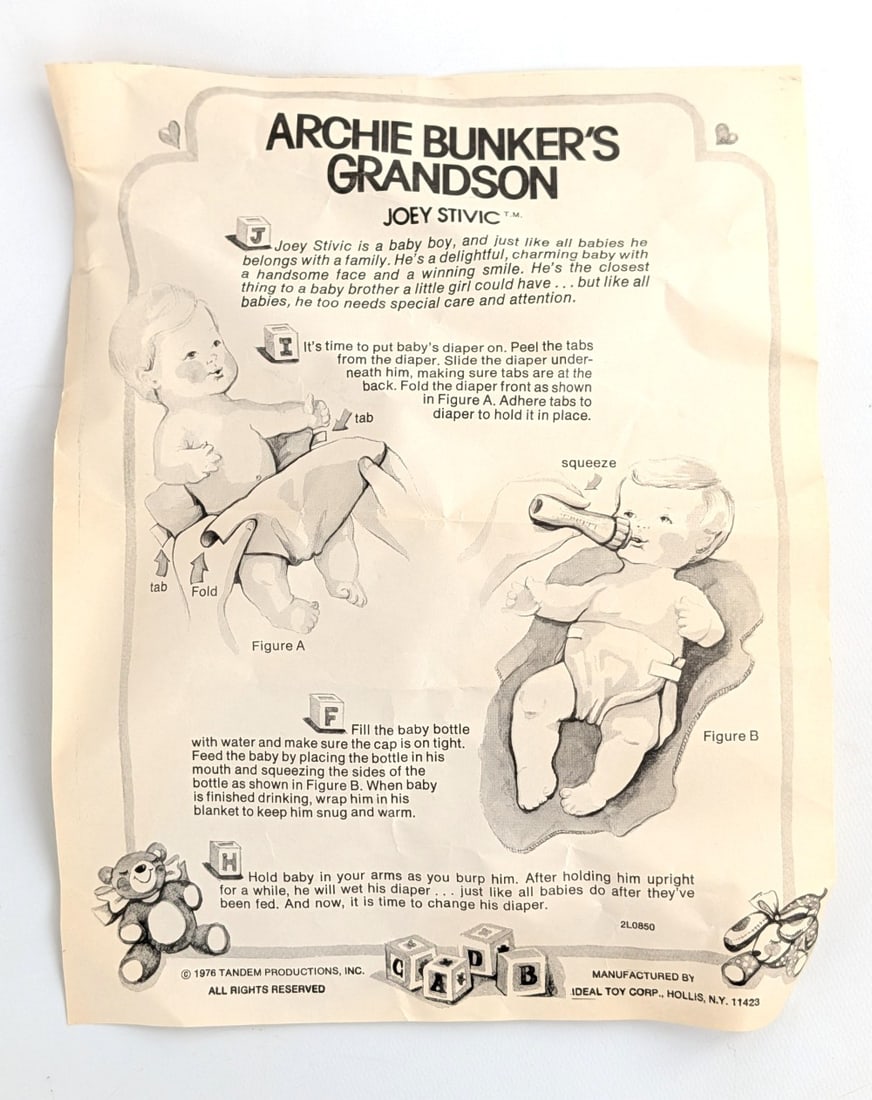 Vintage Ideal Toys Archie Bunker's Grandson Joey Stivic Doll In Box - 8