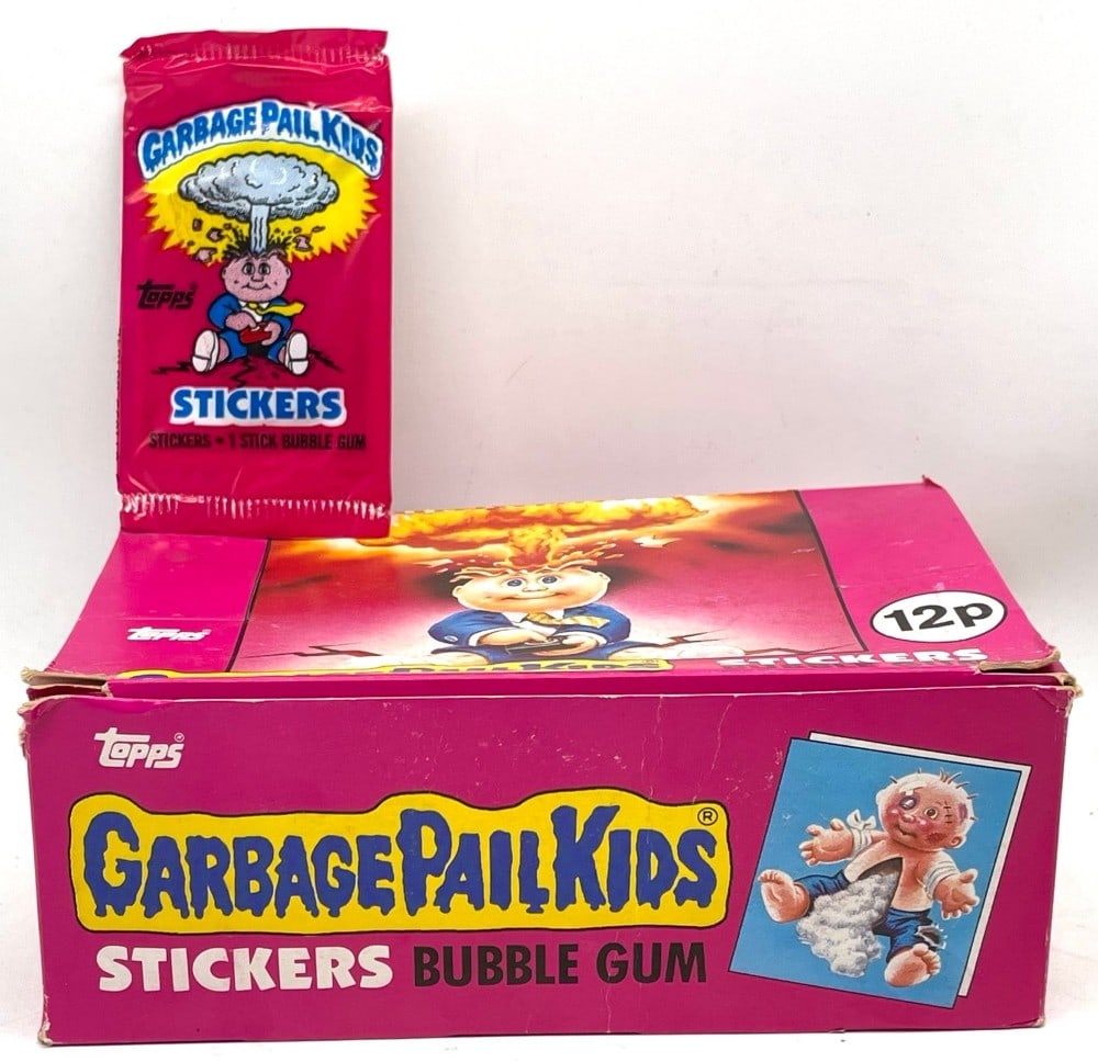 Vintage 1985 GPK Series 1 Wax Box 12p Adam Bomb 48 packs: Vintage 1985 GPK Series 1 Wax Box 12p Adam Bomb 48 packs. Box and Packs have Edgeware.