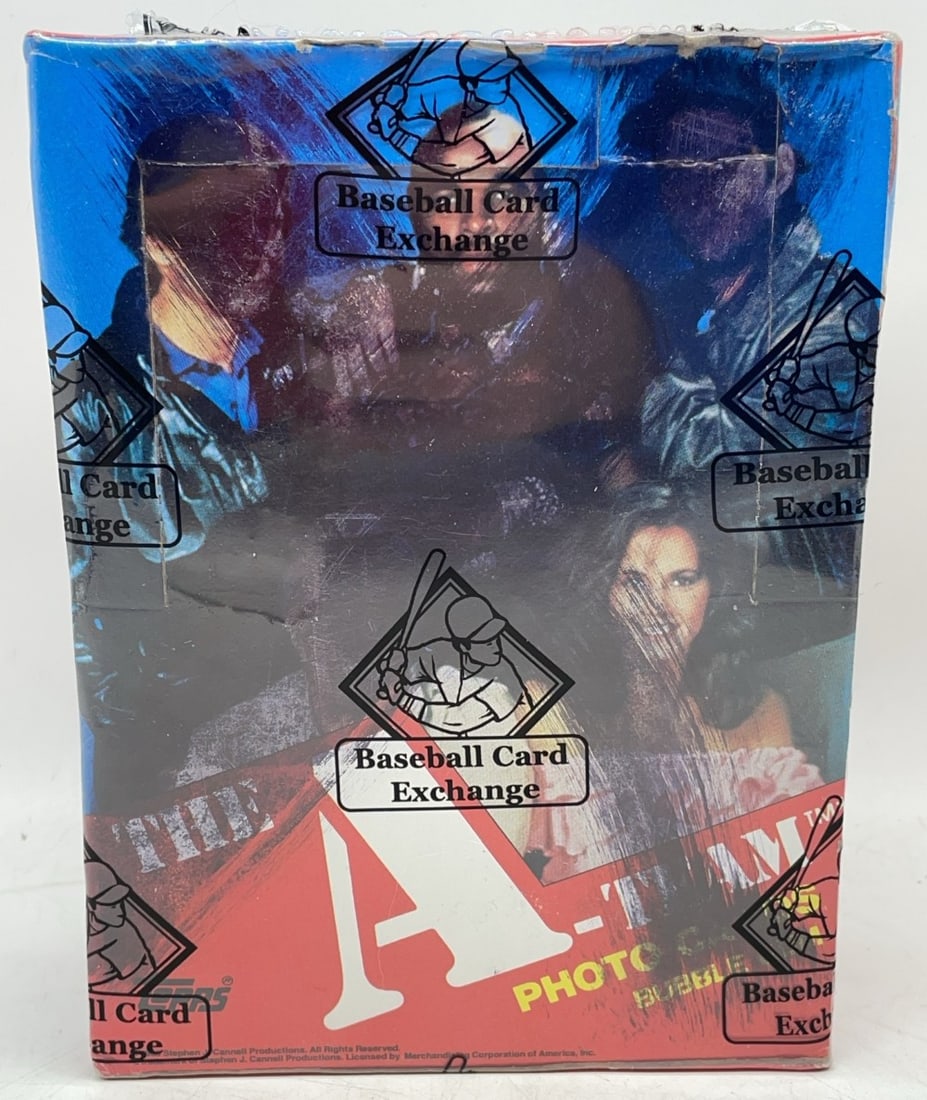 Vintage 1983 Topps The A-Team Unopened Wax Box BBCE: Box has Market X on the front.