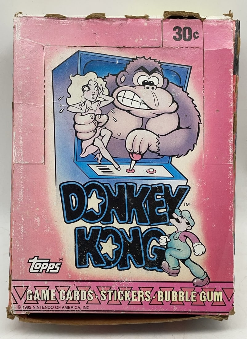Vintage 1982 Topps Donkey Kong Game Cards & Stickers 36 Wax Packs Box (1 of 7)