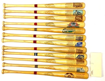 (12) Cooperstown Stadium and Park Limited Edition Bats