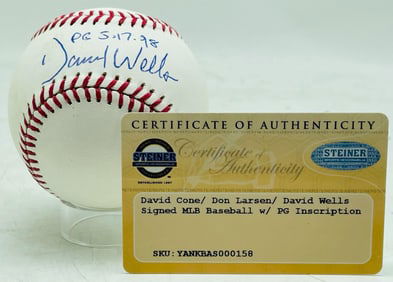 David Wells Signed MLB Baseball