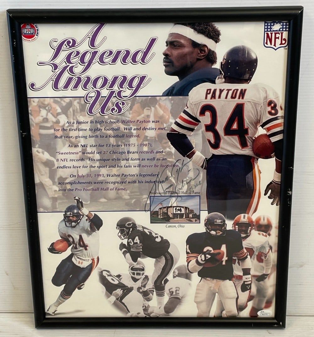Walter Payton Signed ?A Legend Among Us? Poster (1 of 6)