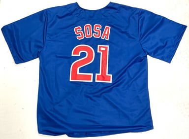 Signed Sammy Sosa Chicago Cubs Jersey