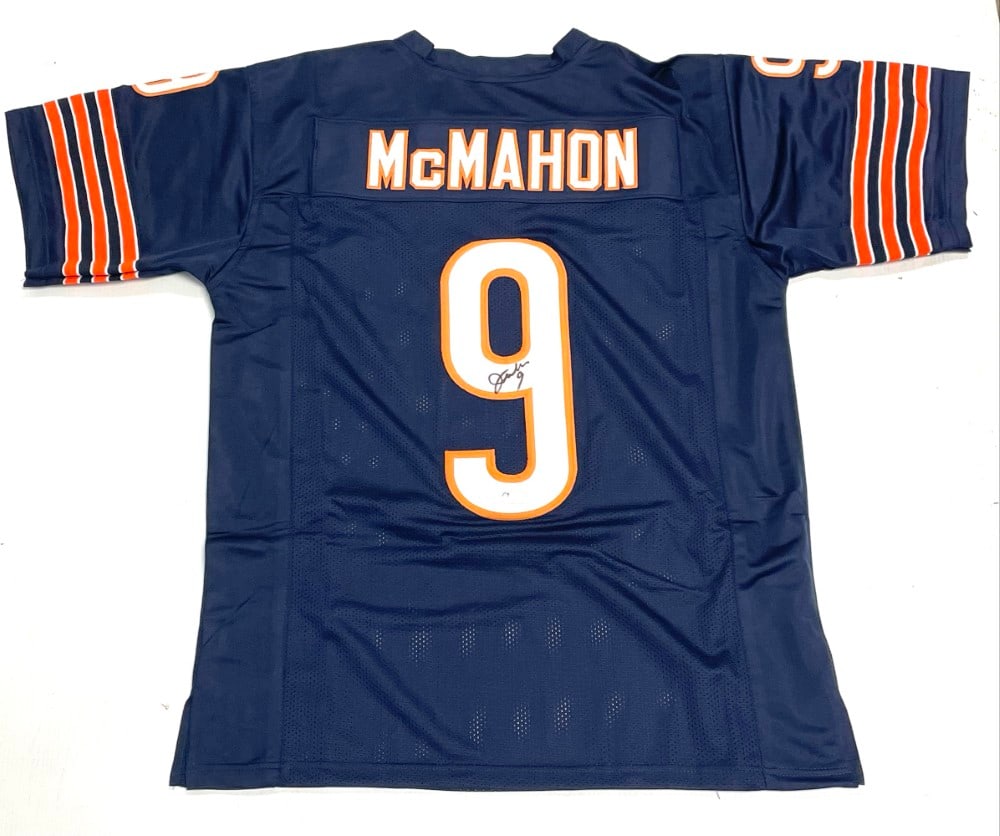 Jim McMahon Signed Chicago Bears Jersey: Jim McMahon Signed Chicago Bears Jersey. Jersey is Beckett Authenticated and is XL. Jersey is in overall good condition.