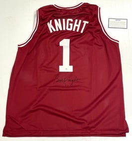 Bobby Knight Signed Indiana Hoosier Jersey