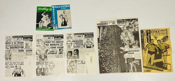 Vintage Wrestling Posters and Magazines
