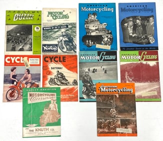 (10) 1950?s Motorcycle Magazines