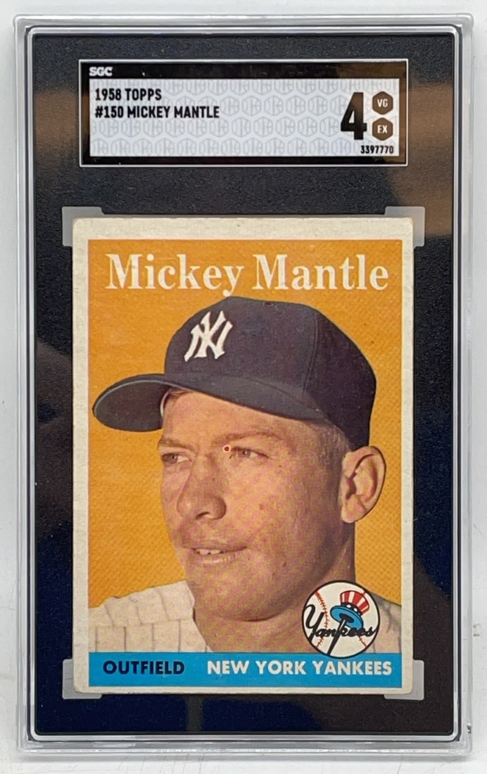1958 Mickey Mantle Topps Baseball Trading Card SGC 4 VG-EX (1 of 4)