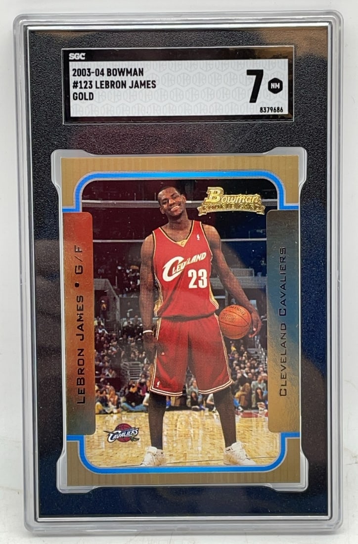 2003 Lebron James Rookie Bowmans Basketball Card SGC 7 NM (1 of 4)
