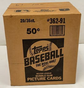 1991 Topps Baseball Factory Sealed Case, 20/36 Wax Box?s Jones Rookie