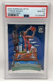 2024 Donruss Optic DOWNTOWN Tyrese Maxey GEM MINT 10