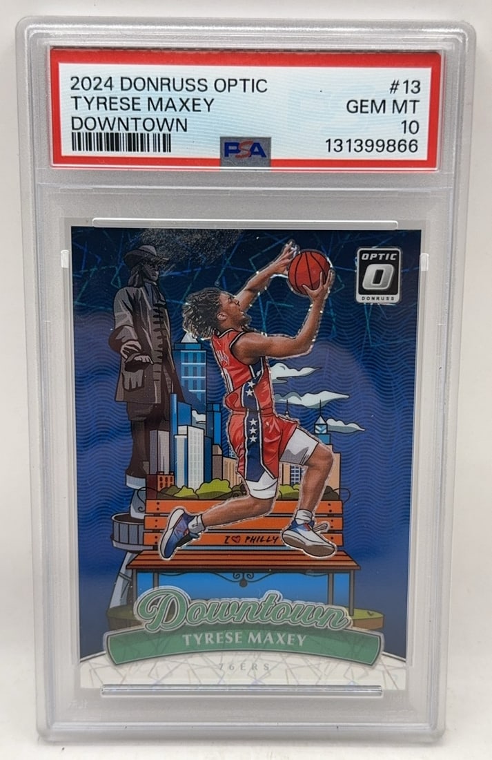 2024 Donruss Optic DOWNTOWN Tyrese Maxey GEM MINT 10 (1 of 4)