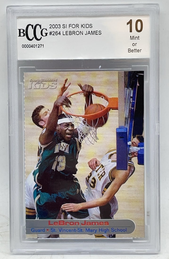 2003 Lebron James Rookie SI For Kids Basketball BCCG 10 MINT (1 of 4)