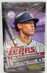 2017 Topps Update Baseball Factory Sealed Wax Box Judge Auto Rookie