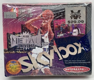 1997-98 Skybox Metal Basketball Factory Sealed Wax Box