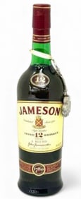 12 Years Old Triple Distilled Jameson Irish Whiskey 750ml With Marble Shamrock Chain