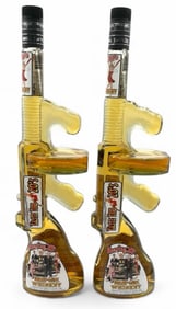 Roaring 20's Tommy Guns Whiskey Glass Bottles, Sealed