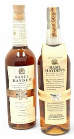 Pair of Basil Hayden Whiskey 80 Proof 750ML Bottles