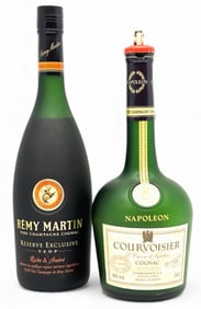 Pair of Remy Martin V.S.O.P Cognac Reserve Exclusive, Sealed & an Empty Courvoisier Napoleon Cognac