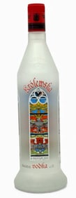 1994 Sealed Krolewska Vodka Stained Glass Window Design 1.75L 80 Proof Poland