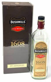Empty Bushmills 400th Anniversary Irish Whiskey 750ml Bottle In Box