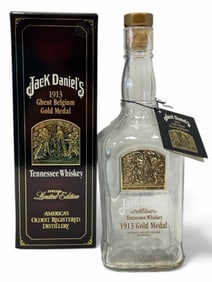 Empty Jack Daniel's 1913 Gold Medal Series Tennessee Whiskey Bottle 750ml