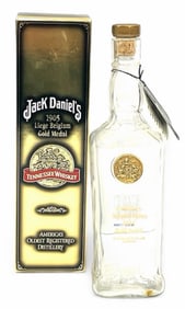 Boxed Empty Jack Daniel's 1905 Liege Belgium Gold Medal Whiskey Bottle 750ML
