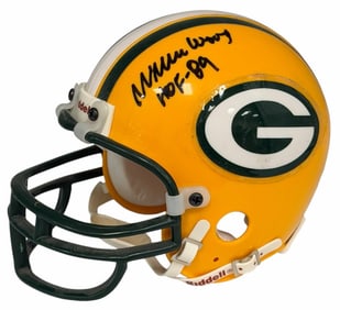 Willie Wood Hall Of Fame '89 Autographed Green Bay Packers Riddle Mini Helmet W/JSA (G94817)
