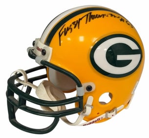 Fuzzy Thurston #63 Autographed Green Bay Packers Riddell Mini Helmet