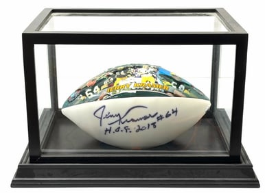 Kramer #64 H.O.F 2018 Autographed Green Bay Packers Limited Edition NFL Football W/ COA In Case