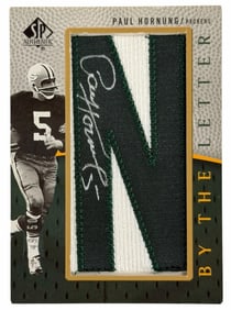 2007 Upper Deck SP Authentic Paul Hornung Green Bay Packers By The Letter Card Autographed #49/50
