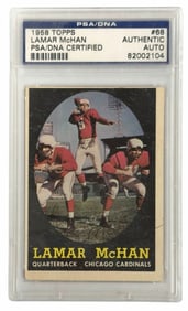 1958 Topps #68 Lamar McHan Autographed Card, Chicago Cardinals PSA/DNA Certified