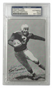 Authentic Tony Canadeo Autographed Trading Card, PSA/DNA Certified